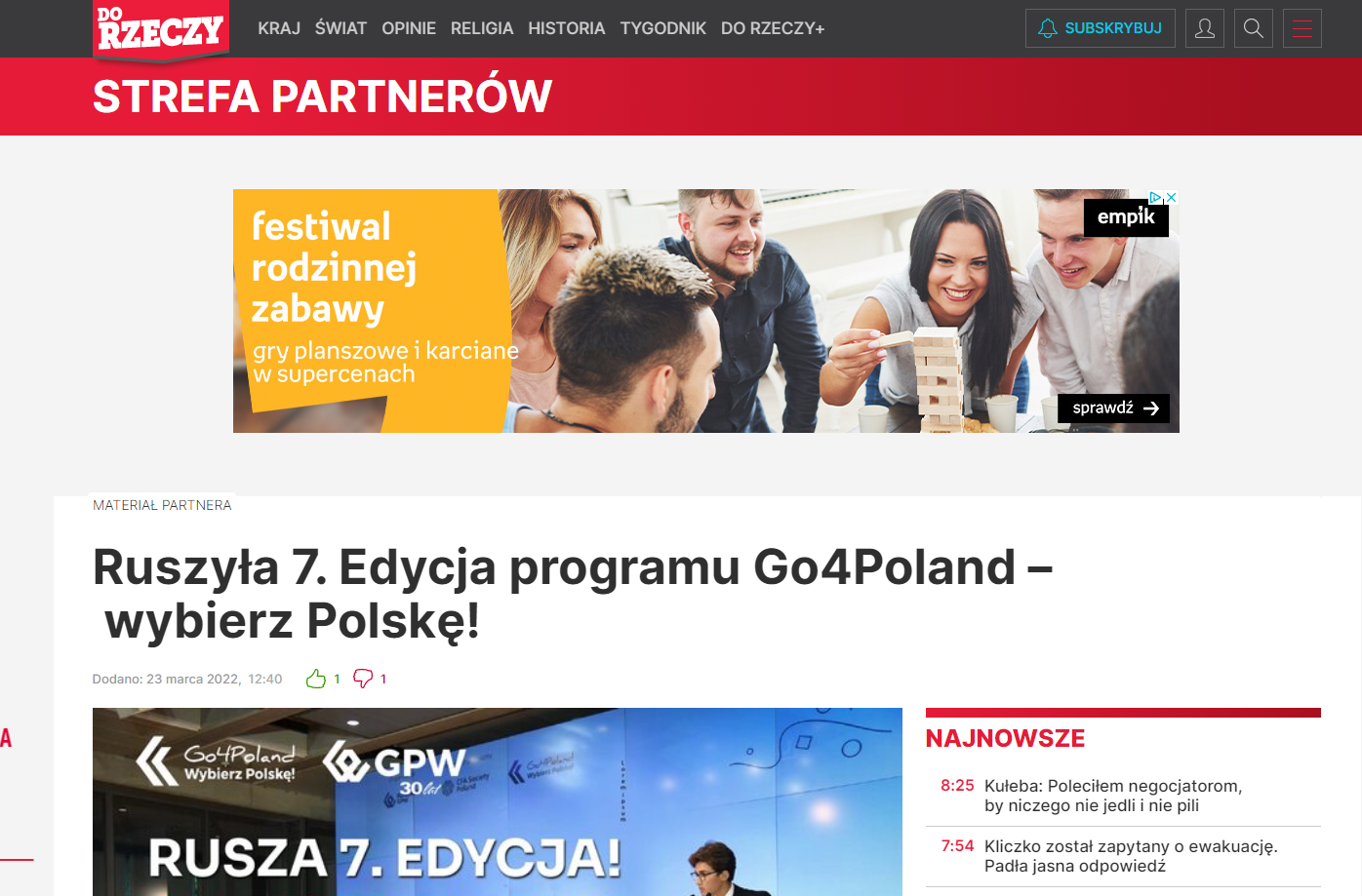 Do Rzeczy pisze o Go4Poland